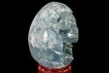 Crystal Filled Celestine (Celestite) Egg Geode - Madagascar #140299-2